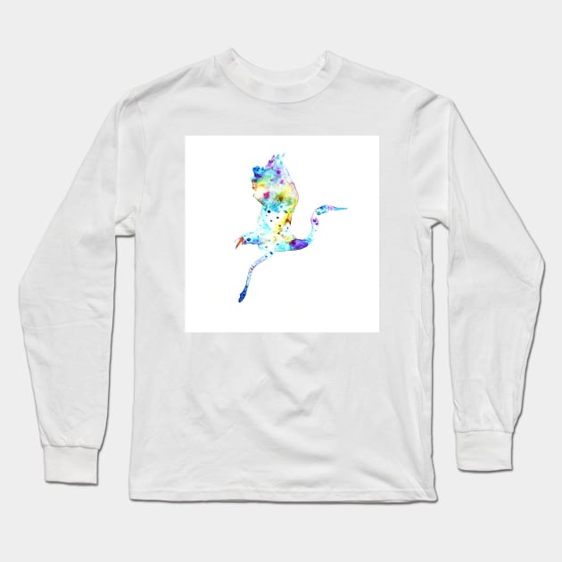 Crane Long Sleeve T-Shirt by Luba_Ost